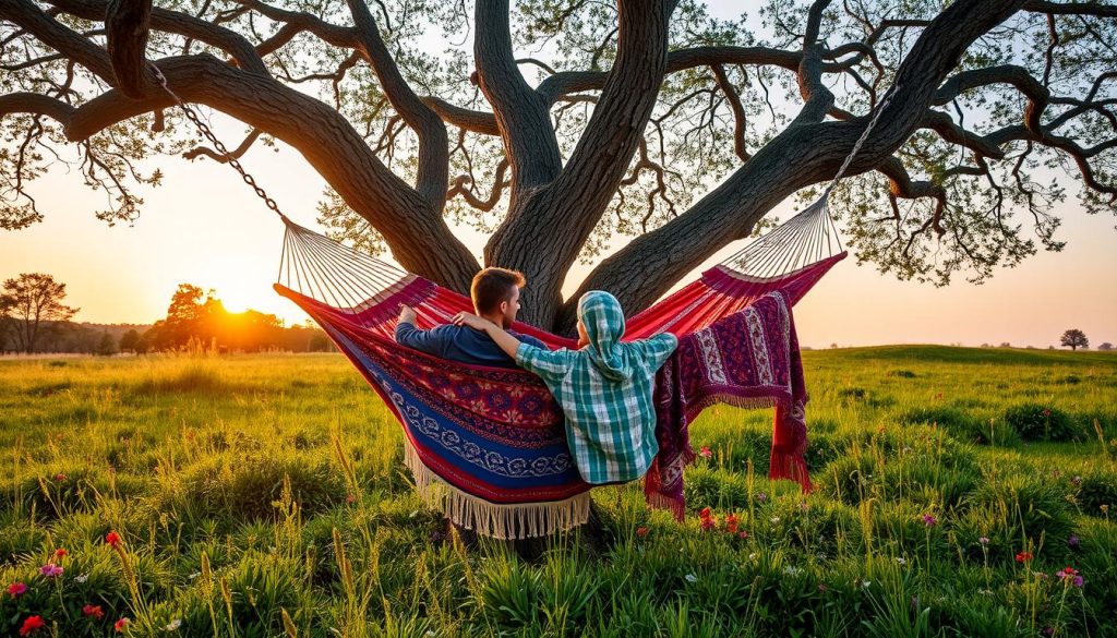 Double-width family hammock